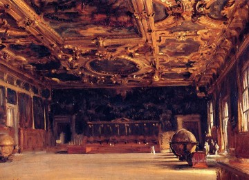  Dog Art - Interior of the Doges Palace John Singer Sargent